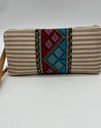 MMS Brands Tan and Cream Striped Wallet