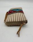 MMS Brands Tan and Cream Striped Wallet
