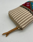 MMS Brands Tan and Cream Striped Wallet