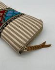 MMS Brands Tan and Cream Striped Wallet