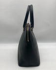 Michael Kors Black Saffiano Leather Cindy Dome Satchel