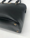 Michael Kors Black Saffiano Leather Cindy Dome Satchel