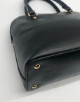 Michael Kors Black Saffiano Leather Cindy Dome Satchel