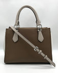 Michael Kors Marilyn Driftwood Saffiano Leather Satchel Bag
