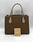 Michael Kors Marilyn Driftwood Saffiano Leather Satchel Bag