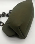 Themoiré Bios Chain Link Forest Green Re-Nylon Crossbody Clutch