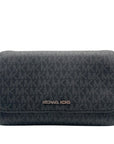 Michael Kors Medium Black Signature Coated Canvas Crossbody Bag