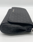 Michael Kors Medium Black Signature Coated Canvas Crossbody Bag