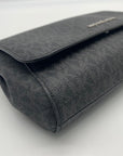 Michael Kors Medium Black Signature Coated Canvas Crossbody Bag