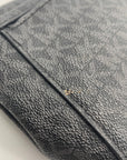 Michael Kors Medium Black Signature Coated Canvas Crossbody Bag