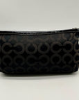 Coach Black Madison Signature Op Art Wristlet