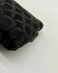 Coach Black Madison Signature Op Art Wristlet