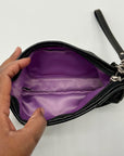 Coach Black Madison Signature Op Art Wristlet