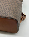 Michael Kors Brown Signature Coated Canvas Backpack