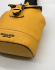 Coach Vibrant Yellow Pebbled Leather Hudson Small Pack-CB929