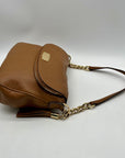 Michael Kors Brown Bedford Pebbled Leather Shoulder Bag