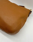 Michael Kors Brown Bedford Pebbled Leather Shoulder Bag