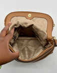 Michael Kors Brown Bedford Pebbled Leather Shoulder Bag