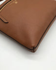 Michael Kors Dark Tan Flat Leather Crossbody Bag