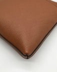 Michael Kors Dark Tan Flat Leather Crossbody Bag