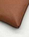 Michael Kors Dark Tan Flat Leather Crossbody Bag