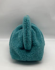 Themoire Teal Tia Re-Fur Shell Crossbody Clutch