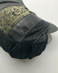 Canalli Black Velvet & Leather Embellished Clutch