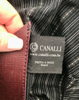 Canalli Black Velvet & Leather Embellished Clutch