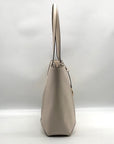 Michael Kors Vanilla & Cream Coated Canvas Sallie East West Large Tote Bag