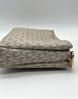 Michael Kors Coated Canvas Monogram Medium Triple Compartment Crossbody Bag