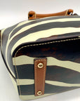 Dooney & Bourke Zebra Print Leather Geena Satchel
