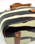 Dooney & Bourke Zebra Print Leather Geena Satchel
