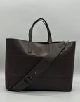 Calpak Toffee Faux Leather Haven Laptop Tote Bag