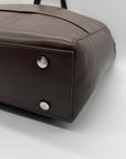Calpak Toffee Faux Leather Haven Laptop Tote Bag