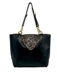 Form Function Form Black Horween Leather & Animal Print Flap 3 Way Bag