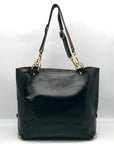 Form Function Form Black Horween Leather & Animal Print Flap 3 Way Bag