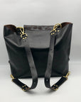 Form Function Form Black Horween Leather & Animal Print Flap 3 Way Bag