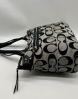 Coach Black & Grey Daisy Outline Signature Emma Tote Bag F23938