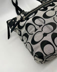Coach Black & Grey Daisy Outline Signature Emma Tote Bag F23938