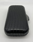 Kotur Black Snake Embossed Clutch