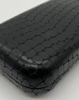 Kotur Black Snake Embossed Clutch