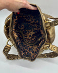 B. Markowsky Leopard Print Leather Shoulder Bag