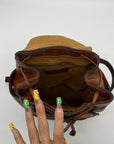 Patricia Nash Brown Leather Aberdeen Backpack