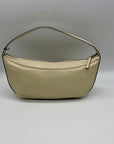 STAUD Beige Leather Demy Zip Shoulder Bag
