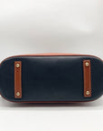 Dooney & Bourke Black & Brown Pebbled Grain Zip Zip Satchel