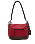 The Sak Red & Brown Leather Alameda Shoulder Bag