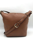 Michael Kors Brown Leather Lupita Crossbody Messenger Bag