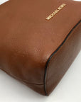 Michael Kors Brown Leather Lupita Crossbody Messenger Bag