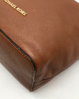 Michael Kors Brown Leather Lupita Crossbody Messenger Bag