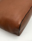 Michael Kors Brown Leather Lupita Crossbody Messenger Bag